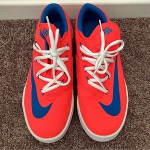 NIKE KD Kevin Durant Sneakers Size 8.5 Womens = 7Y Hyper Orange Blue